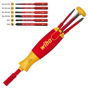 Wiha 2831 Slim Bit 1000V Insulated Screwdriver Set Liftup Magazine Holder 38610 - Picture 1 of 7
