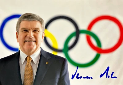 Autogramm FECHTEN Dr. Thomas Bach IOC Präsident seit 2013 - Für Papillon1fan xyz - Bild 1 von 2