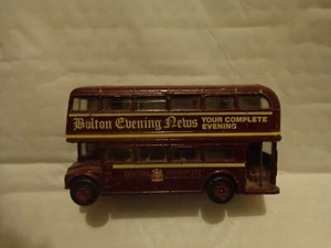 CORGI 1/64 BOLTON TRANSPORT EVENING NEWS 197 LEE LANE D/DECK AEC ROUTEMASTER BUS - Picture 1 of 2