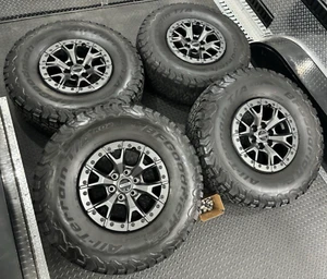 FORD RAPTOR 17" F-150 GRAY BEADLOCK OEM WHEELS 37 PACKAGE TIRES RIMS BRONCO TPMS - Picture 1 of 23