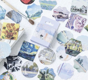 Scrapbooking Diary Planner Stickers Art Gallery Gift Bag Box Seal Stickers 46pcs - Picture 1 of 8