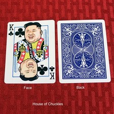 Kim Jong-un Card - Blue Bicycle Gaff Playing Card