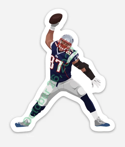 Rob Gronkowski (MAGNET) - New England Patriots NFL Vector image Hardhat Mancave Cover