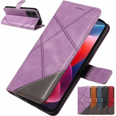 For Motorola Moto G84 G54 G34 G14 G04 Flip Wallet Card Holder Leather Case Cover - Image 1 of 4