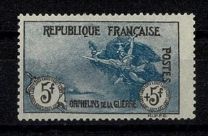FRANCE STAMP YVERT 155 SCOTT B10 " WAR ORPHANS MARSEILLAISE 5F+5F " MH VF  X316 - Picture 1 of 2