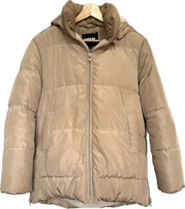 Apparis Ely Hooded Shell Puffer Coat Size Small Color: Beige - Picture 1 of 7