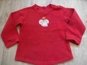 STEIFF schöner Fleecepullover Prinzessin rot Gr. 116 TOP KNi517 - Bild 1 von 2