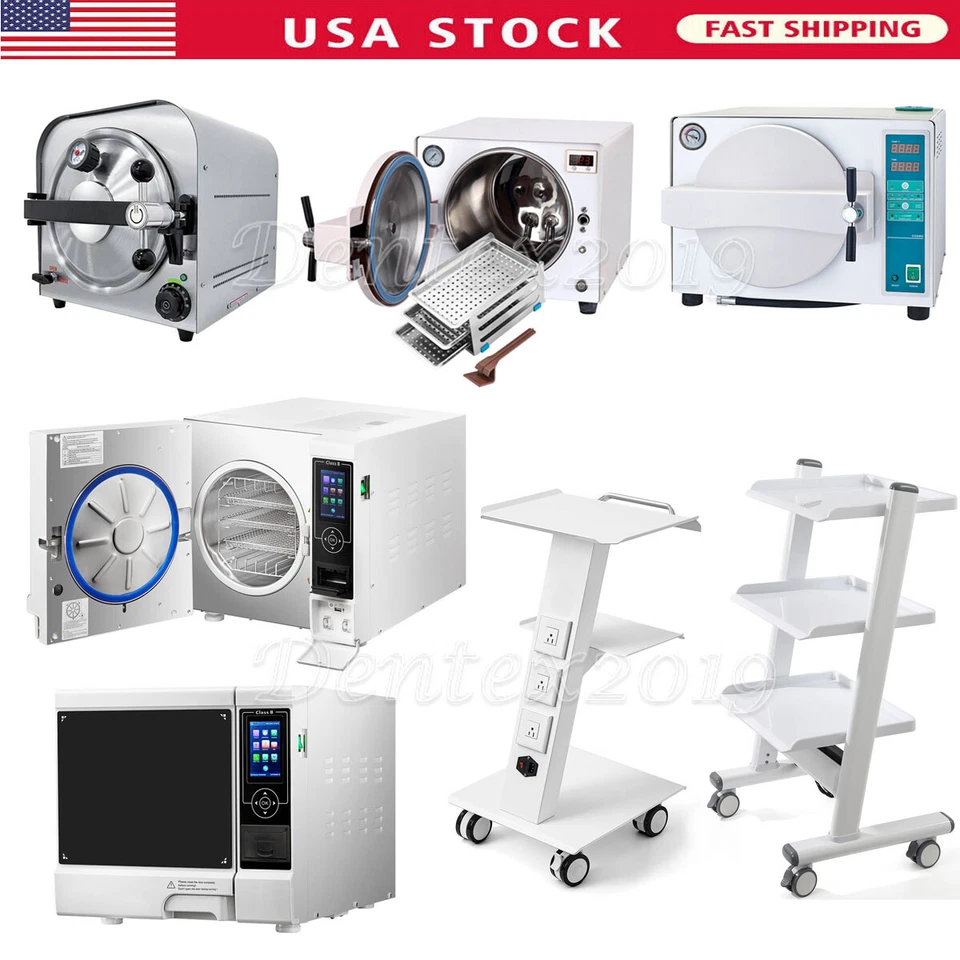 Esterilizador de vapor autoclave dental/esterilización de mesa clase B+impresora/carrito Foto 1 de 1