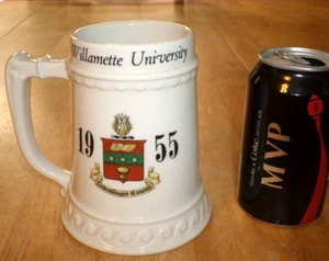 "WILLAMETTE UNIVERSITY", JUMBO SIZE, KERAMIK BIERKRUG, Vintage #1955 Jahre - Bild 1 von 9