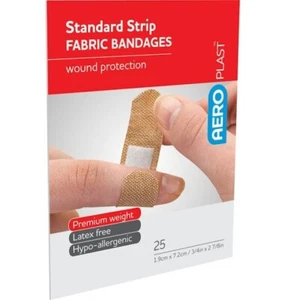 25 x Band-Aid Fabric Dressing Strip Brand Adhesive Bandages latex free - Picture 1 of 1