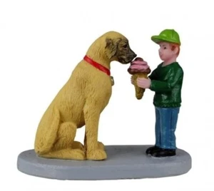 2022 Lemax Best Friends Share - Kid Icecream w Dog Christmas Village Figurine  - Picture 1 of 3