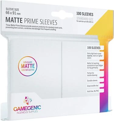 GAMEGENIC MATTE PRIME HÜLLEN 100ER PACK WEISS