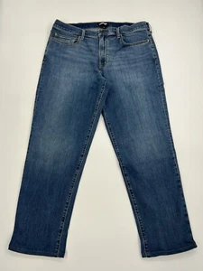Lands End Herren Größe: 40 x 31 traditionelle Passform Stretch Jeans Farbe: DARK MEDIUM WASH - Bild 1 von 11