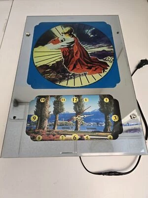 Vtg Jesus Spinning Psychedelic Motion Light frame wall art kaleidoscope 19"x13" - Image 1 of 4