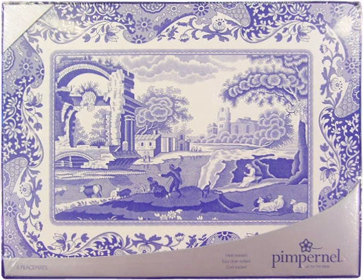 SPODE BLUE ITALIAN 6 PLACEMATS (BY PIMPERNEL) NEW/BOXED - Image 1 of 1