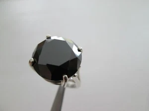 ANILLO DE DIAMANTES 100% NEGROS REALES 10,85CT, PROBADOR DE DIAMANTES GRATUITO, CERTIFICADO, TALLA 6 - Imagen 1 de 11