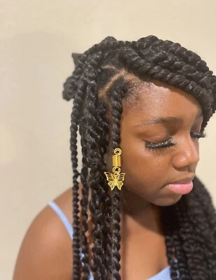 5pcs Gold Butterfly Charm Jewelry For Dreadlocs/Bohemian/Butterfly Braids Etc. - Image 1 of 4