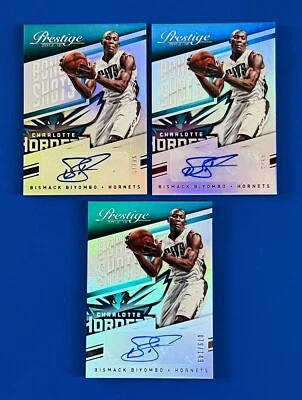 (3)  2014-15 Prestige Bismack Biyombo Bonus Shots Auto Cards; #d /75, /99 & /149 - Image 1 of 4