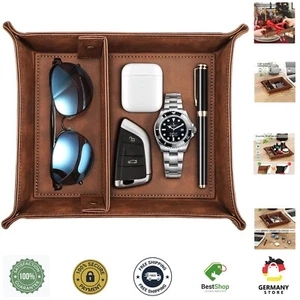 Taschenleerer Organizer Kunstleder Braun Mehrzweck Faltbar Schreibtisch - Bild 1 von 11