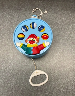 Винтажная музыкальная игрушка-клоун и воздушные шары Desco пластик детская кроватка детский цирк - Изображение 1 из 4