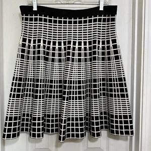 Falda Chelsea & Theodore Pull On Blanco y Negro Otoño/Invierno, Talla XL NUEVA CON ETIQUETAS - Imagen 1 de 5