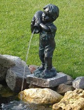 Wasserspeier Yannick Teichfigur Teich Garten Figur Springbrunnen Dekoration NEU