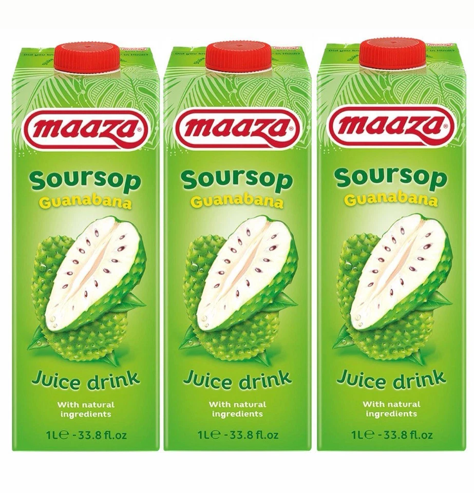 Maaza Soursop Guanabana 1ltr ( Pack of 3 ) - Image 1 of 1