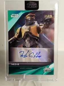 2023 Topps Chrome Black Star Wars Dustin Ceithamer as Ned-B Green Auto /99  - Picture 1 of 3