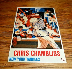 ⚾ 1978 Chris Chambliss Signed Hostess AUTOGRAPHED New York Yankees Near Mint - Picture 1 of 2
