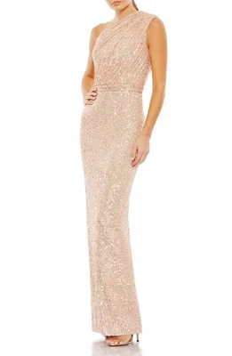 Ieena For Mac Duggal 26694 Sequined Ruched One Shoulder Gown -Size 16(LK# 178 A) - Image 1 of 4