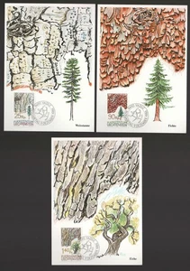 1986 Liechtenstein Tree Park First Day Maxi Cards. Vaduz FDC - Picture 1 of 3