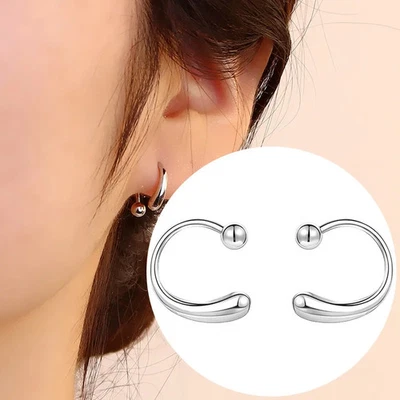 Aretes de plata esterlina para mujer con gota de agua retorcida en espiral joyería hélice Foto 1 de 4