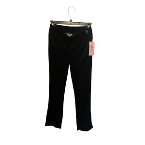 Juicy Couture NWT Kids Velour Black Pants L Large Y2K 90s - Picture 1 of 9