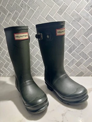 Botas Wellington Hunter Original Juvenil Infantil Tamanho 12 Cinza Botas de Chuva Primavera Unissex - Imagem 1 de 4