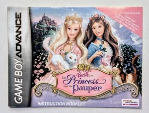 NUR HANDBUCH Barbie als The Princess and the Pauper Nintendo Gameboy Advance - Bild 1 von 1
