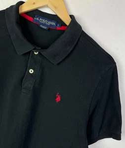 US POLO ASSN SHIRT Size Large Men's Regular Fit Black - Great Condition - Picture 1 of 5