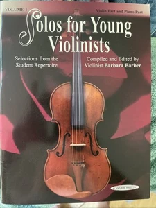 Solos for Young Violinists Violin Part and Piano Part Volume 1 By Barbara Barber - Picture 1 of 2