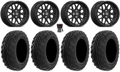 Valor V03 14" Wheels Black 27" Preserve Tires Yamaha Viking Wolverine - Image 1 of 4