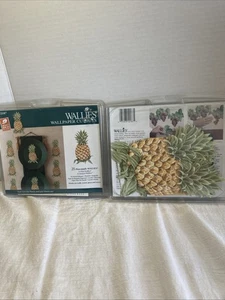 NEW Wallies Pineapple Wallpaper Pre-pasted Cutouts Welcome Tropical Wall Decor - Picture 1 of 4