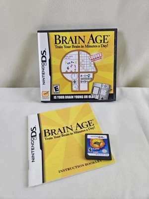 Brain Age Train Your Brain in Minutes a Day -Nintendo DS- CIB Video Game  - Image 1 of 4