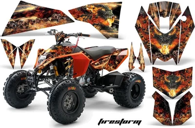 KTM 450/505 SX & 450/525 XC ATV Quad Firestorm Decal Set - Image 1 of 2