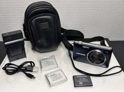 Cámara digital Samsung ST150F 16,2 MP azul dos baterías nuevas + cargador/cable Foto 1 de 4