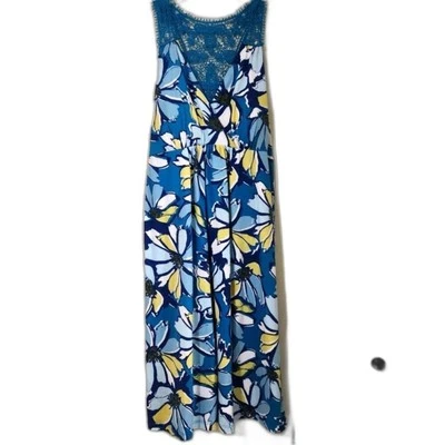 Nuevo Vestido Floral de Playa de Verano Sin Mangas Elle Algodón Talla M Foto 1 de 4