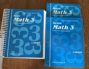 Saxon Math 3, Home Study Edition, Teachers Manual, Workbooks 1 & 2, and Meeting - Picture 1 of 12