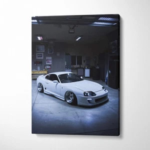 Toyota Supra MK4 High Resolution Museum Quality Vertical Car Canvas Print #006 - Picture 1 of 14