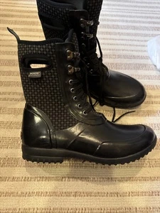Women’s Bogs Sidney Cravat Boots 9 Black VGUC - Picture 1 of 20