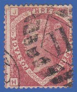 GB QV 1870 1.5d LAKE RED PLATE 3 HJ  SG52 GU MISPERF - Picture 1 of 2