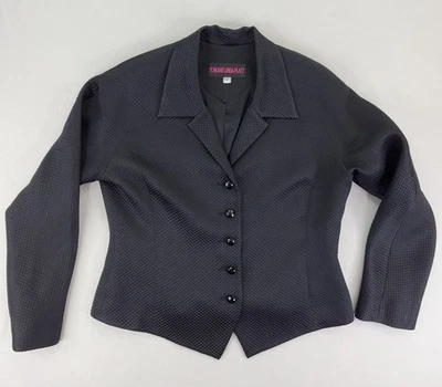 Blazer Tom and Linda Platt para mujer 12 chaqueta texturizada con botones esmoquin de negocios Foto 1 de 4