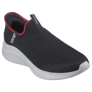 Mens Skechers Slip-Ins: Ultra Flex 3.0 - Smooth Rise Black/ Red Shoes - Picture 1 of 6