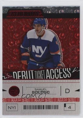 2023 Upper Deck Credentials Debut Ticket Access Red /349 Samuel Bolduc Rookie RC - Image 1 of 2